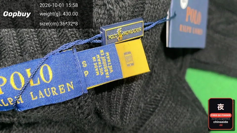QC photo of the Men's Cable Knit Sweater