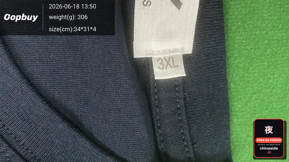 QC photo of the Japanese Double-Heart Embroidery Tee