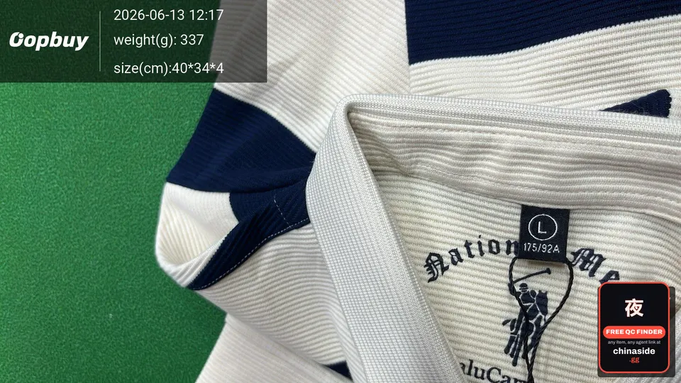 QC photo of the Men's Striped Collar Polo Shirt