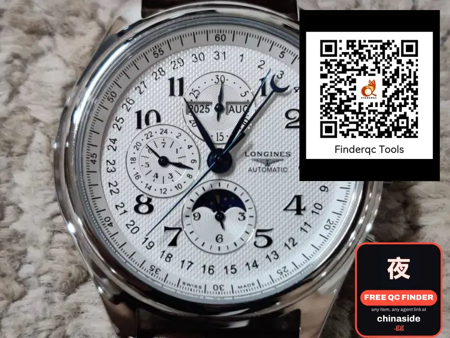 QC photo of the Longines Lunar Phase Watch