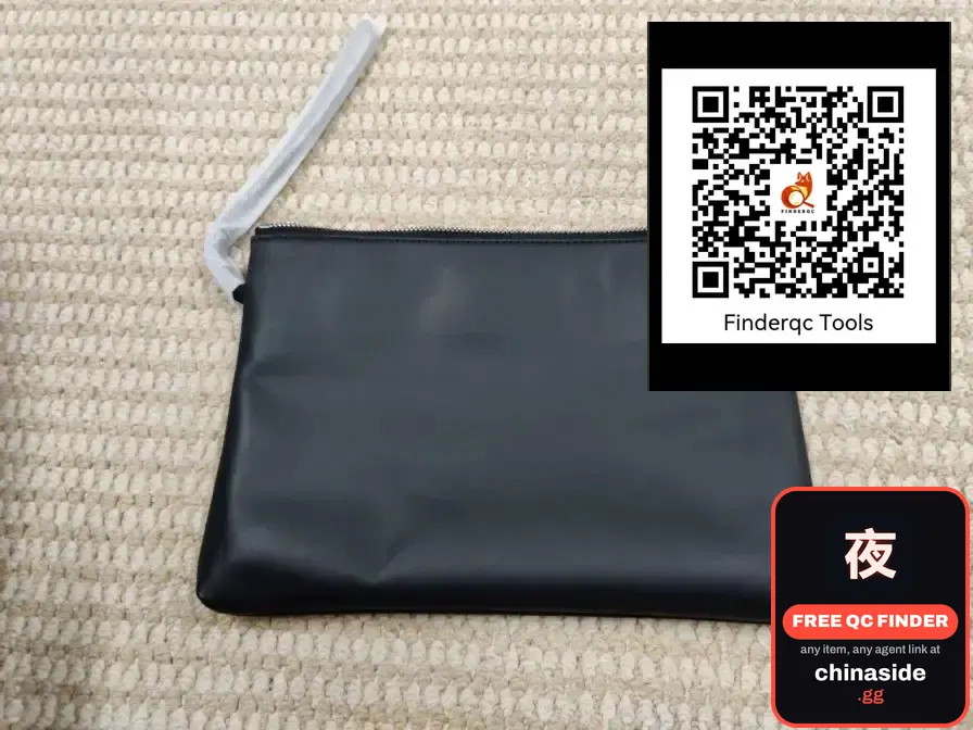 QC photo of the Bottega Veneta Leather Clutch Bag