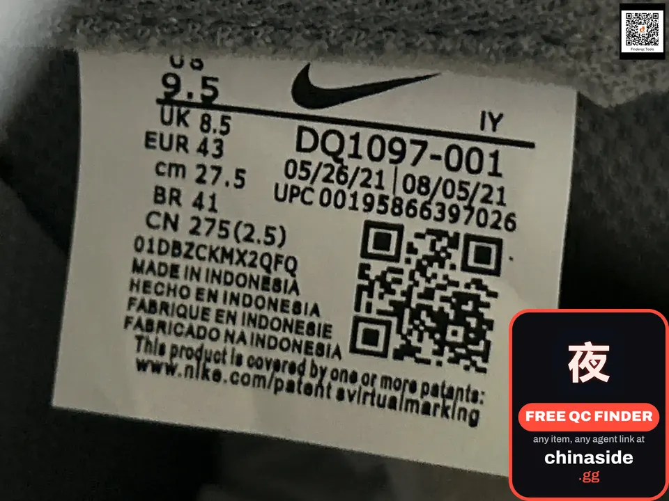 QC photo of the Air Force 1 Low Sneaker