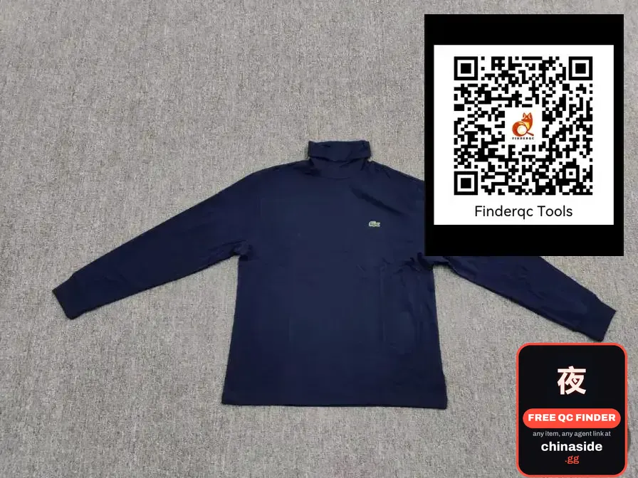 QC photo of the Men's French Crew Neck Long T-Shirt