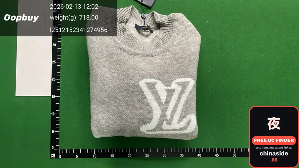 QC photo of the Jacquard Large-Logo Pullover Sweater