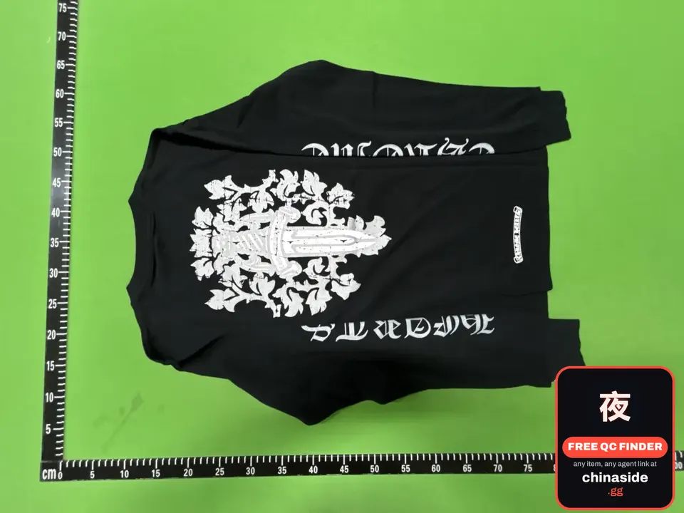 QC photo of the Vine Embroidered Sword Long Sleeve Top
