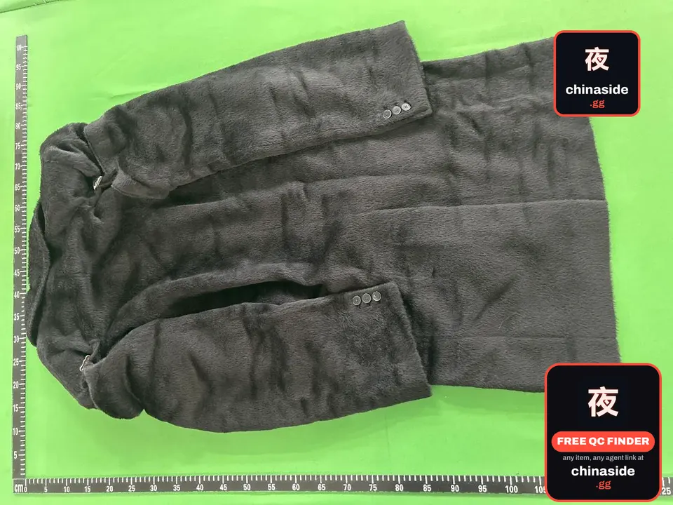 QC photo of the Rose Button Four-Buckle Alpaca Wool Coat