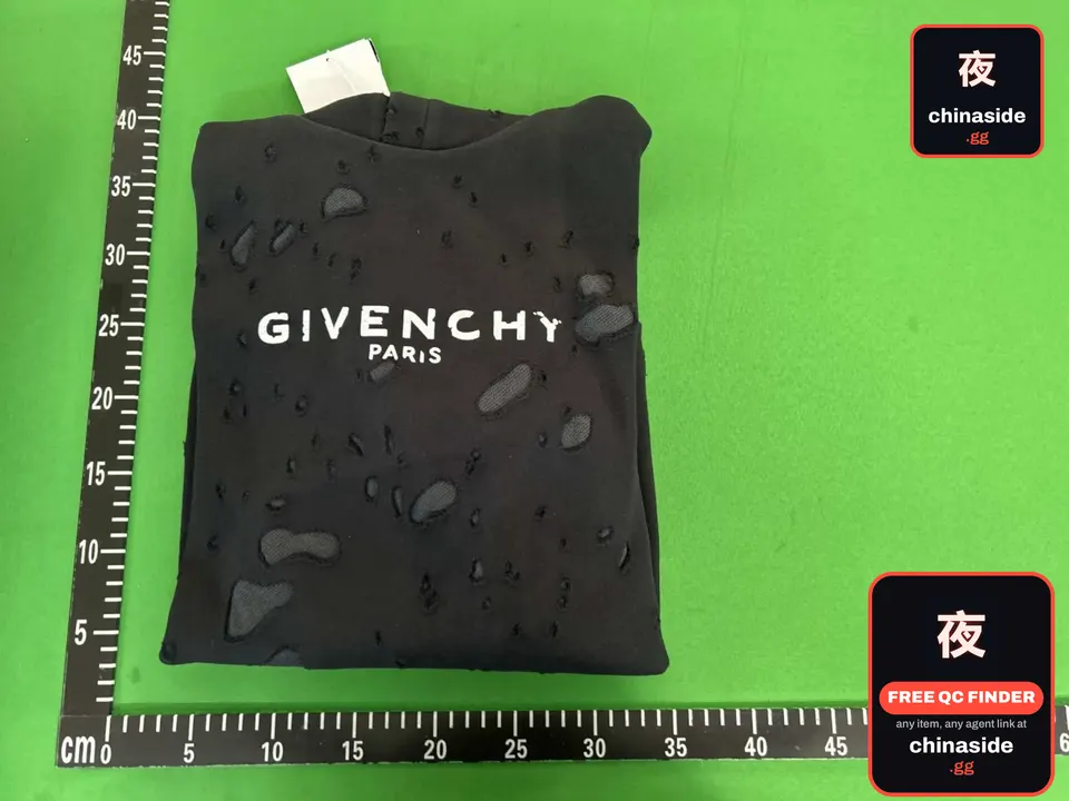 QC photo of the Distressed Style Hoodie