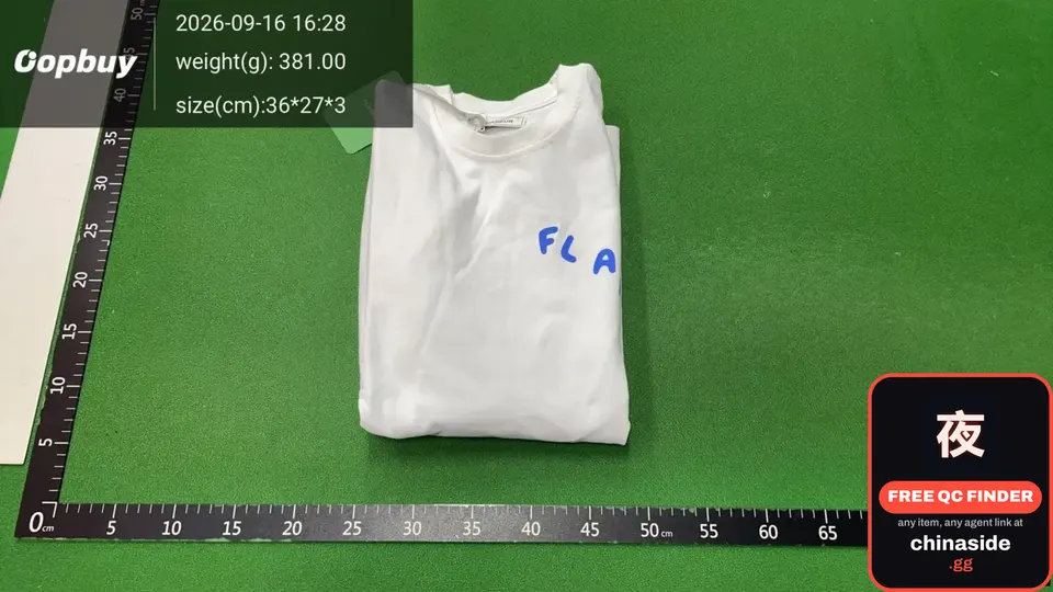 QC photo of the Mm Fl Long-Sleeved White Shirt