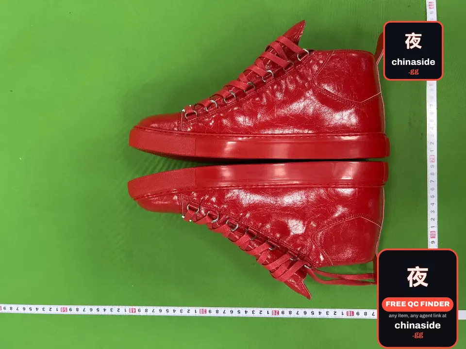 QC photo of the Parisian Style High-Top Black Pleated Leather Sneakers