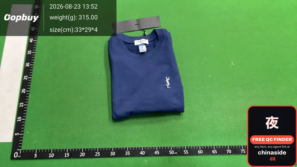 QC photo of the Embroidered Crewneck Long-Sleeve Shirt