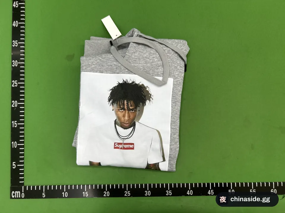 QC photo of the Graffiti Letter Print Loose-Fit Hoodie