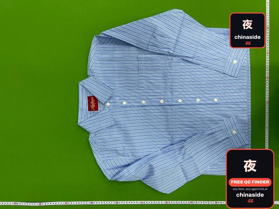 QC photo of the Blue Stripe Long Sleeve Shirt