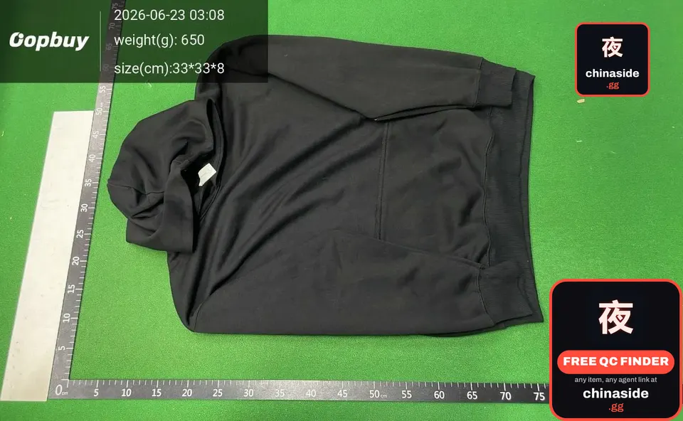 QC photo of the Solid Color Fleece-Lined Hoodie