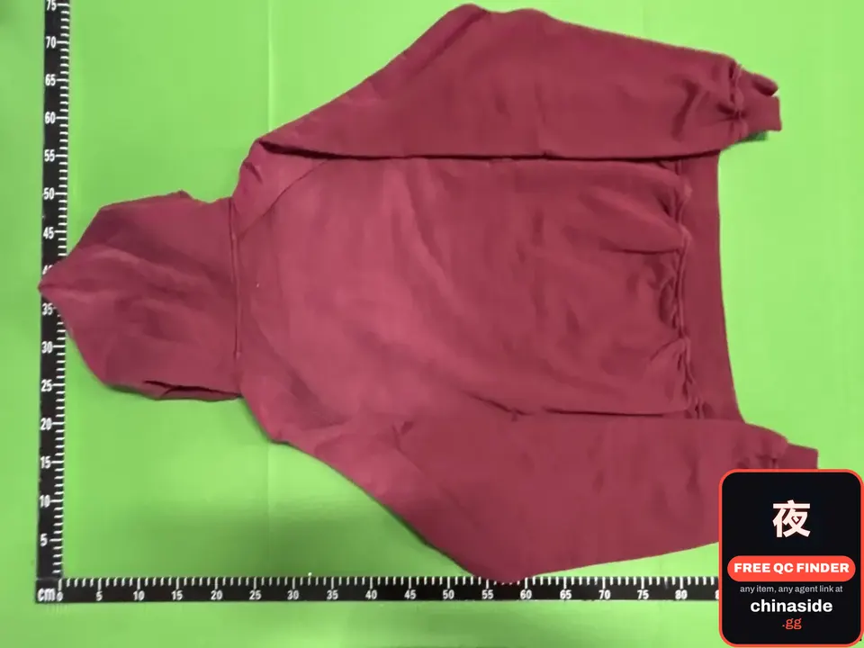 QC photo of the Dark Red Henry Hoodie