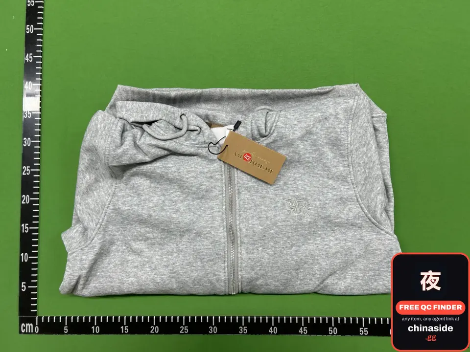 QC photo of the British-style Embroidered Hooded Sweatshirt
