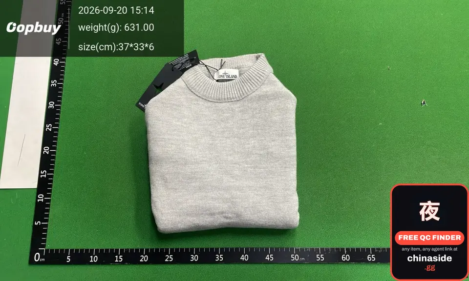 QC photo of the Crew Neck Cardigan Knit Sweater