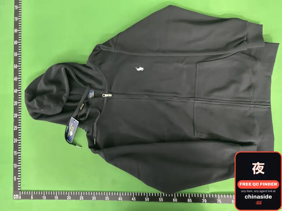QC photo of the 2053 Embroidered Zip-Up Hoodie