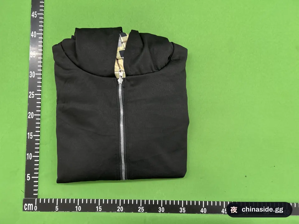 QC photo of the Plaid Double-Sided Sweatshirt