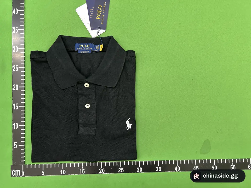 QC photo of the Summer Men's Lapel Cotton T-Shirt