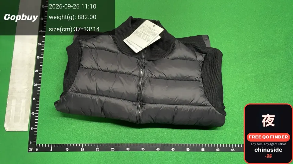 QC photo of the Knit Stitch Cotton Padded Jacket Cardigan
